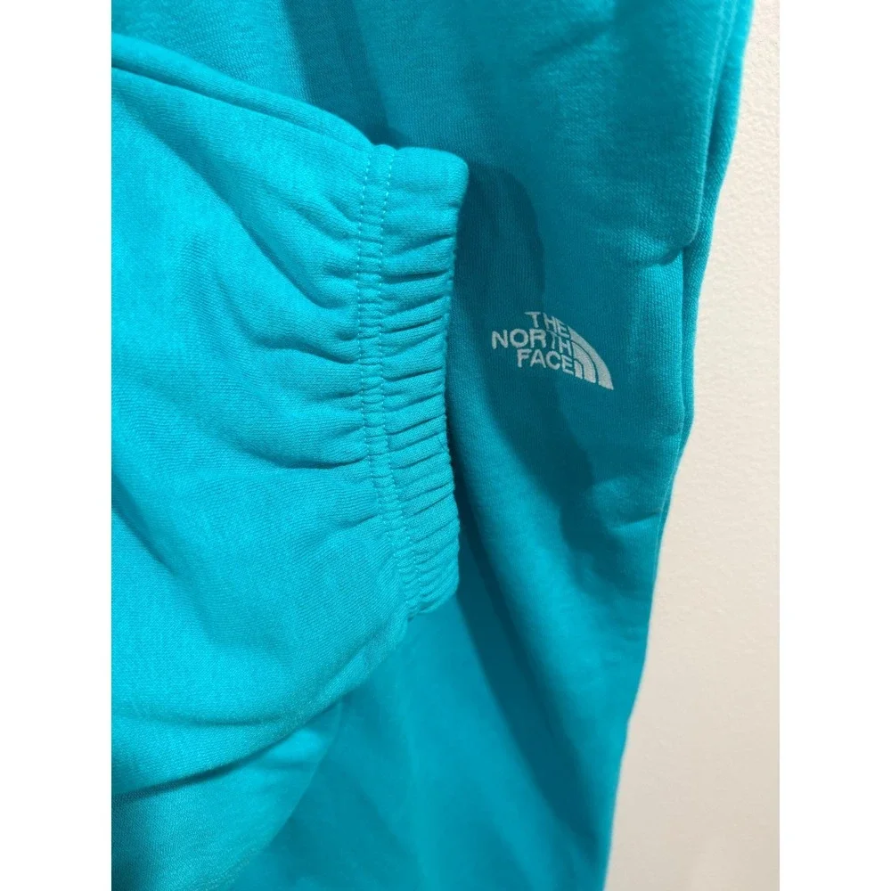 The North Face Sweatpants Mens 3XL Cyan Blue Half Dome‎ Warm Soft Elastic Waist